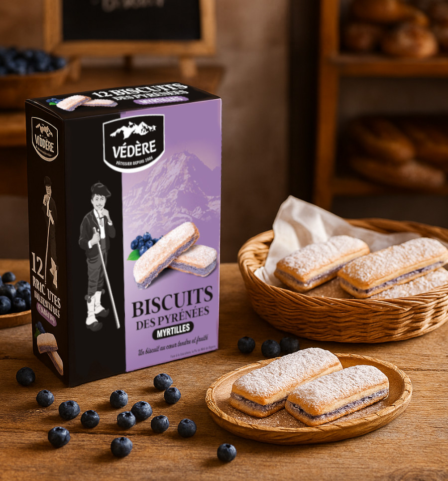 Biscuits des Pyrénées aux MYRTILLES 180g